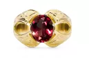 Anneau Vintage Rubis Or jaune 14 carats vrc135y